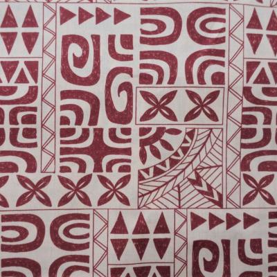 Tissu marron ton sur ton motifs tatouages 50 X 110 cm